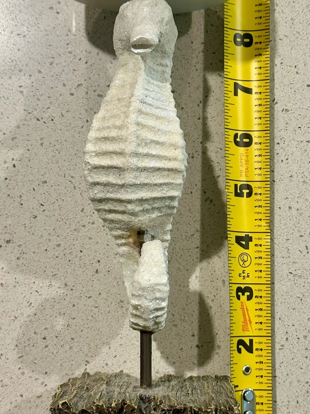 Ann Marino Cream Textured Seahorse Décor Sculpture